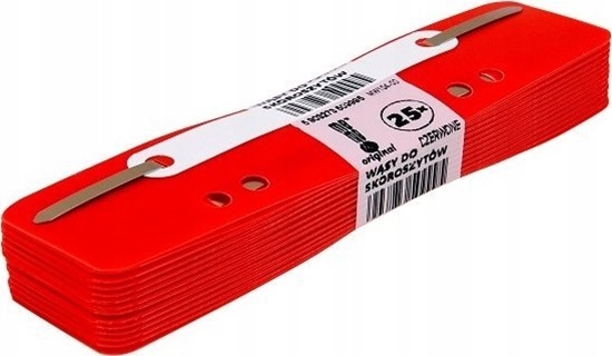 Picture of Teka W±sy do skoroszytów czerwone (25szt) MemoBe