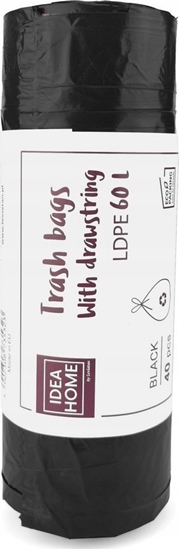 Picture of Teka Worki z ta¶m± ¶ci±gaj±c± 60l czarne 40szt