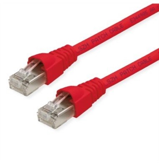 Изображение TELEGÄRTNER Kabel krosowy RJ45 S/FTP, kat. 6A, LSZH, czerwony, 3,5 m