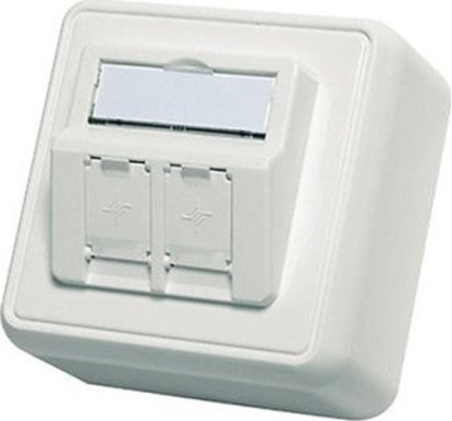 Attēls no Telegärtner Telegärtner Datendose, unbestückt, 2-fach, Aufputz, alpinweiß - H02000A0092