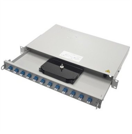 Picture of TELEGRTNER 19 FO Patch Panel PRO-V 1U, PROFI V, adapter 24xLC-D