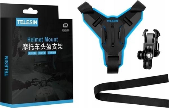 Изображение Telesin Mocowanie do Kasku Uchwyt na Kask do Kamer GoPro HERO 10 9 8 7 6 5 4 3+ MAX