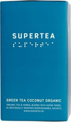 Изображение Teministeriet Teministeriet - Supertea Green Tea Coconut Organic - Herbata 20 Torebek