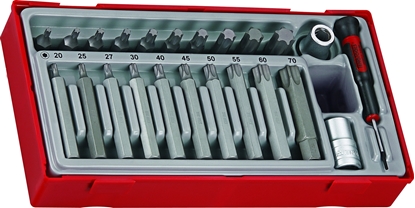 Изображение Teng Tools Zestaw 23-elementowy kluczy nasadowych 1/2'' do grotów TX (6886-0105)