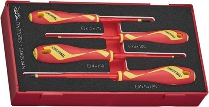 Изображение Teng Tools ZESTAW WKRTAKÓW PASKICH VDE 1000V TEAMDV04N, 4SZT. (1 KPL)