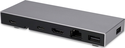 Picture of Terminal sieciowy LMP USB-C Compact Dock 2 4K 6-Port USB-C Dock, ideal for MacBook Air/Pro M1/M2 - Space Grey