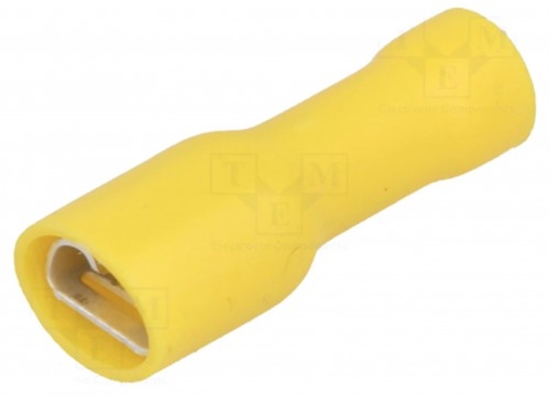 Изображение Terminal: flat; 6.3mm; 0.8mm; female; 4÷6mm2; crimped; for cable