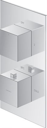 Attēls no Termostatyczna bateria prysznicowo-wannowa podtynkowa Fresh, element natynkowy