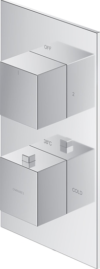Picture of Termostatyczna bateria prysznicowo-wannowa podtynkowa Fresh, element natynkowy