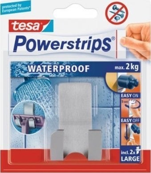 Picture of Tesa tesa  Powerstrips Waterproof Haken Zoom Metall