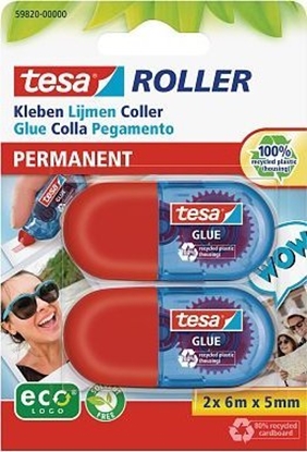 Picture of Tesa tesa Mini Klebe-Roller 6m 5mm permanent ecoLogo         2St.