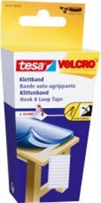 Picture of Tesa tesa ON&OFF Klettband Aufkleben&Aufnähen 20mmx100cm 6Stk wei