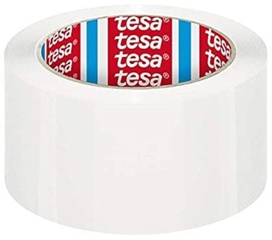 Picture of Tesa tesa PET-Packband Kautschukklebemasse 132m:50mm, 6Stk. Weiß
