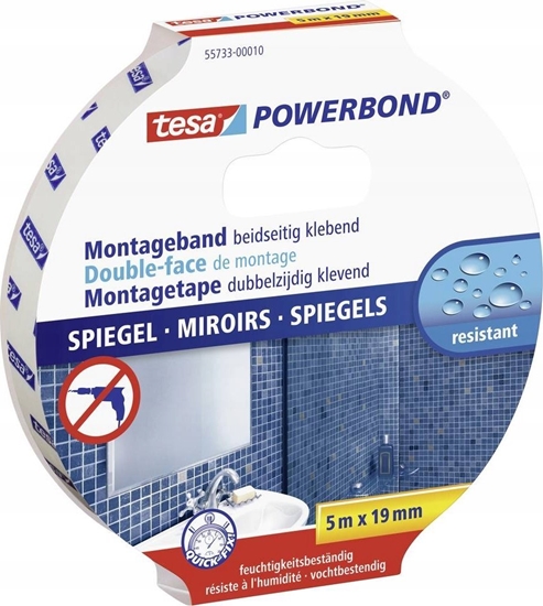 Изображение Tesa tesa Powerbond Montageband Spiegel 5m 19mm