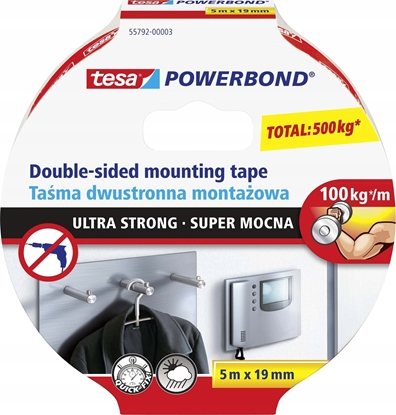 Attēls no Tesa tesa Powerbond Montageband Ultra Strong 5m 19mm