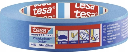 Изображение Tesa tesa Präzisionskrepp 4440 Außen UV PLUS glatt blau L.50m B.25mm Rl.TESA (04440-00001-00)