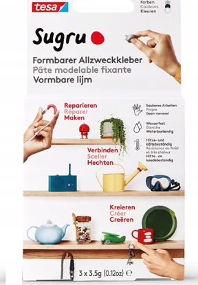 Picture of Tesa Klej modelujcy Sugru czarny/biay/szary, 3x3,5g