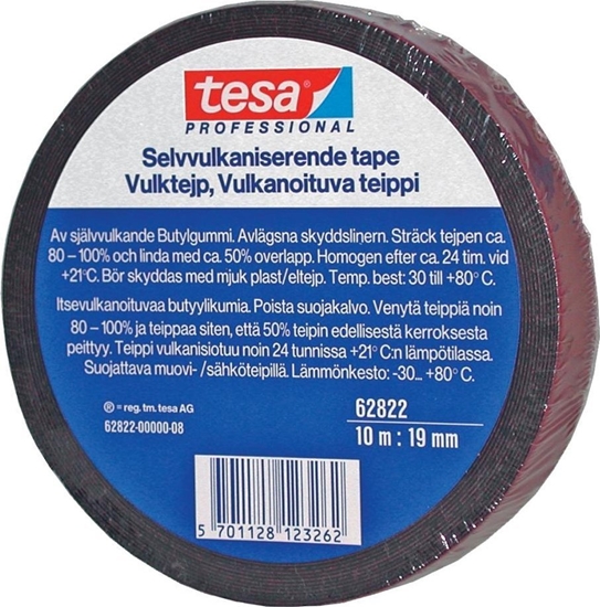 Picture of Tesa tesa tætningstape 10mx19mm - PRO 62822, Selvvulkaniserende tape af butylgummi, sort