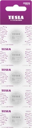 Изображение Tesla BATERIA LITOWA TESLA CR2016 B5 3.0V Li/Mn02 5 SZTUK