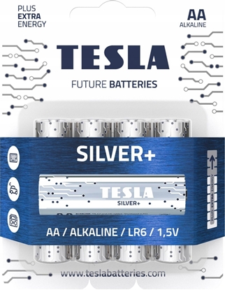 Picture of Tesla SILVER Alkaline baterie AA (LR06, tuková, blister) 4 ks