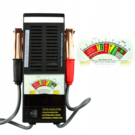 Picture of Tester analogowy do sprawdzania akumulatorów 6/12V(10)