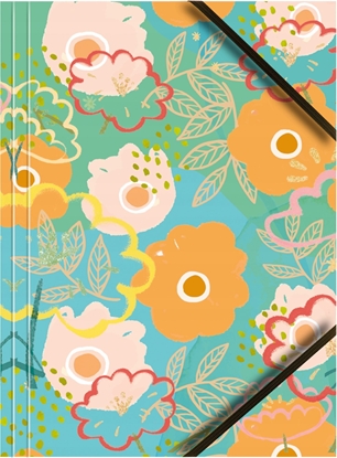 Attēls no Tetis Teczka A4 kartonowa z gumk naron Kwiaty p6 BT601-M3 mix cena za 1 szt