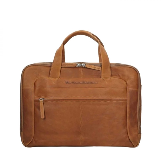 Picture of The Chesterfield Brand Ryan 17" Laptop Bag, Cognac