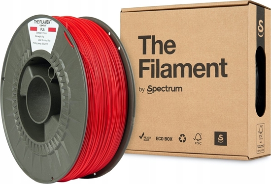 Изображение The Filament 3D filament, PLA, 1,75mm, 1000g, TF-24005, technical red