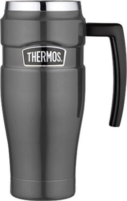 Picture of Thermos Wodoszczelny termokubek z uchwytem Thermos 0,47l - metaliczny szary