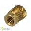 Attēls no Threaded insert; brass; without coating; M4; BN: 1052; L: 8.2mm