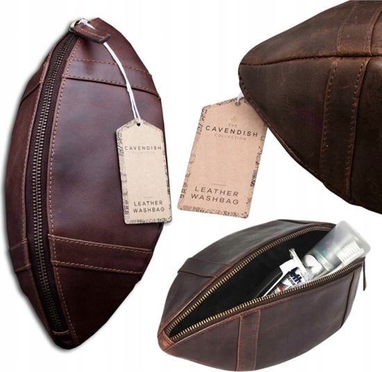 Изображение Thumbs Up Mad Monkey - Kulturtasche aus Echtleder "American Football"