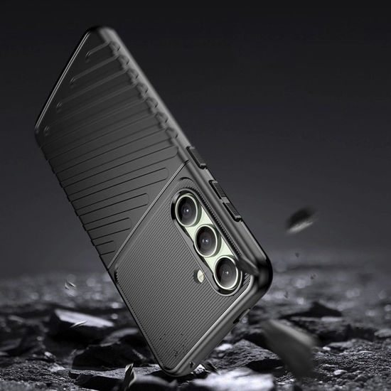 Picture of Thunder Case etui do Samsung Galaxy S24 FE silikonowy pancerny pokrowiec - czarne
