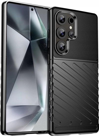 Picture of Thunder Case etui do Samsung Galaxy S25 Ultra silikonowy pancerny pokrowiec - czarne