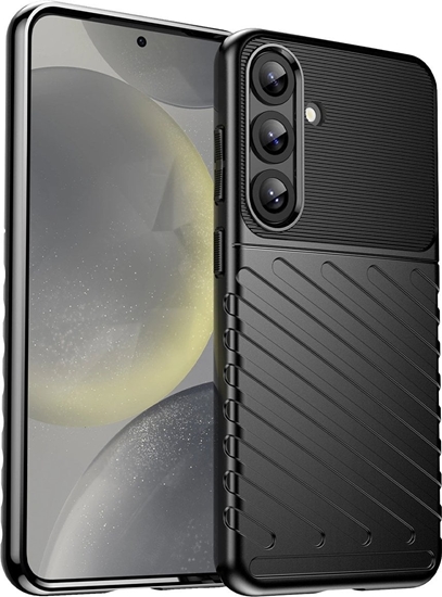 Picture of Thunder Case etui do Samsung Galaxy S25+ silikonowy pancerny pokrowiec - czarne