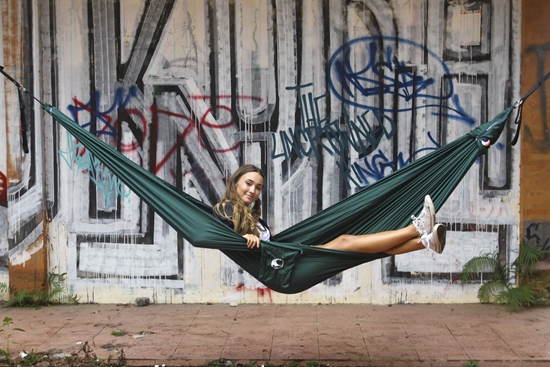 Picture of Ticket To The Moon Hamak jednoosobowy Compact Hammock Dark Green 320x155cm (TMC05)