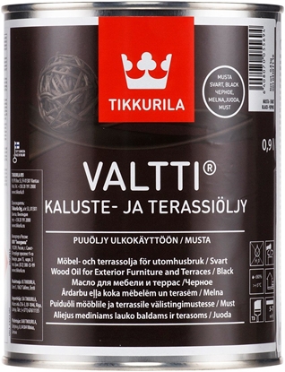 Picture of Tikkurila VALTTI FURNITURE AND DECKING BLACK 0,9L