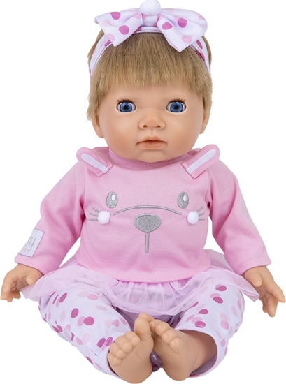 Изображение TINY TREASURES, Pink Bunny Baby, Blonde Hair Doll
