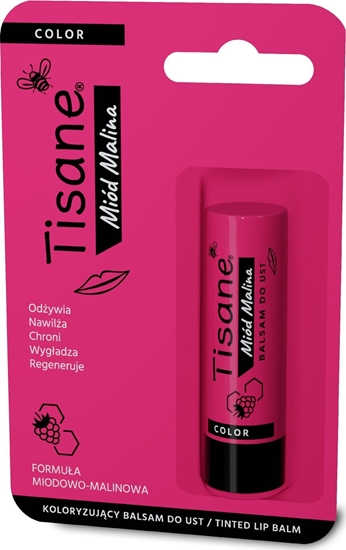 Изображение TISANE Color Koloryzujcy Balsam do ust - Miód Malina