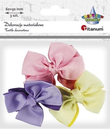 Attēls no Titanum Aplikacje materiaowe kokardki 60x50mm 3szt