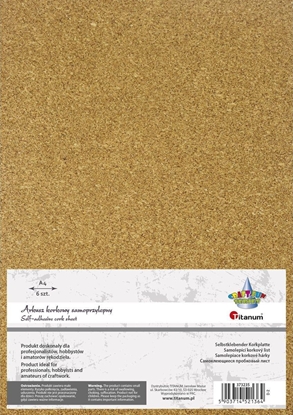 Attēls no Titanum Arkusze samoprzylepne korkowe 6 szt A4 Titanum