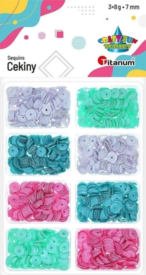Picture of Titanum Cekiny 6mm okr±ge 4 kolorów 8x3g