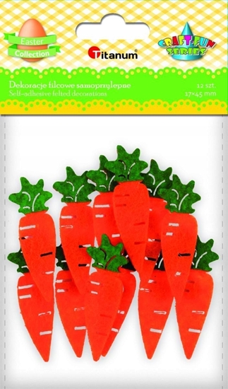 Picture of Titanum Dekoracje samoprzylepne marchewki 17x45mm 12szt