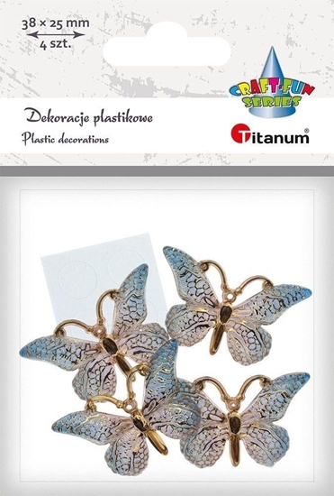 Picture of Titanum Dekoracje samoprzylepne motyle 38x23mm 4szt