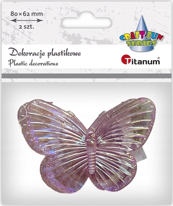 Picture of Titanum Dekoracje samoprzylepne motyle 80x62mm 2szt
