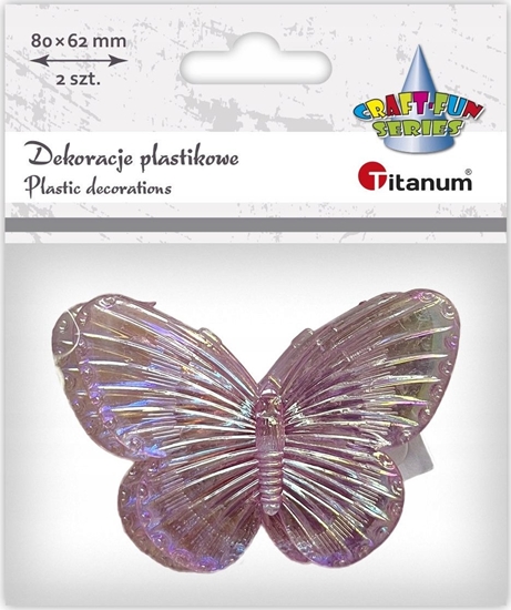 Picture of Titanum Dekoracje samoprzylepne motyle 80x62mm 2szt