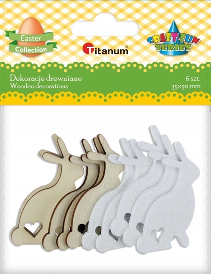 Изображение Titanum Drewniane zaj±ce 33x50mm biae 10szt