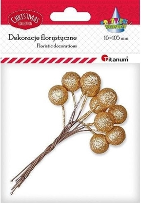 Изображение Titanum Drucik z kulk 15mm zot brokatow 10szt