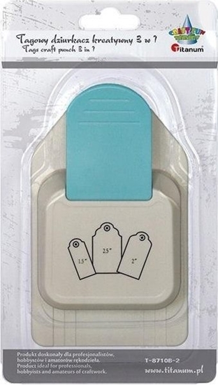 Изображение Titanum Dziurkacz z motywem tag 3w1