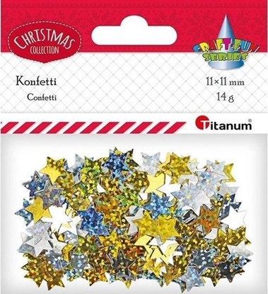 Picture of Titanum Konfetti Gwiazdki zote, srebrne hologram 14g