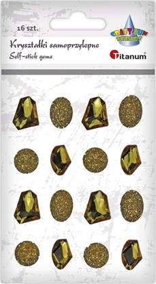 Изображение Titanum Krysztaki samoprzylepne kamyki zote mix 16szt